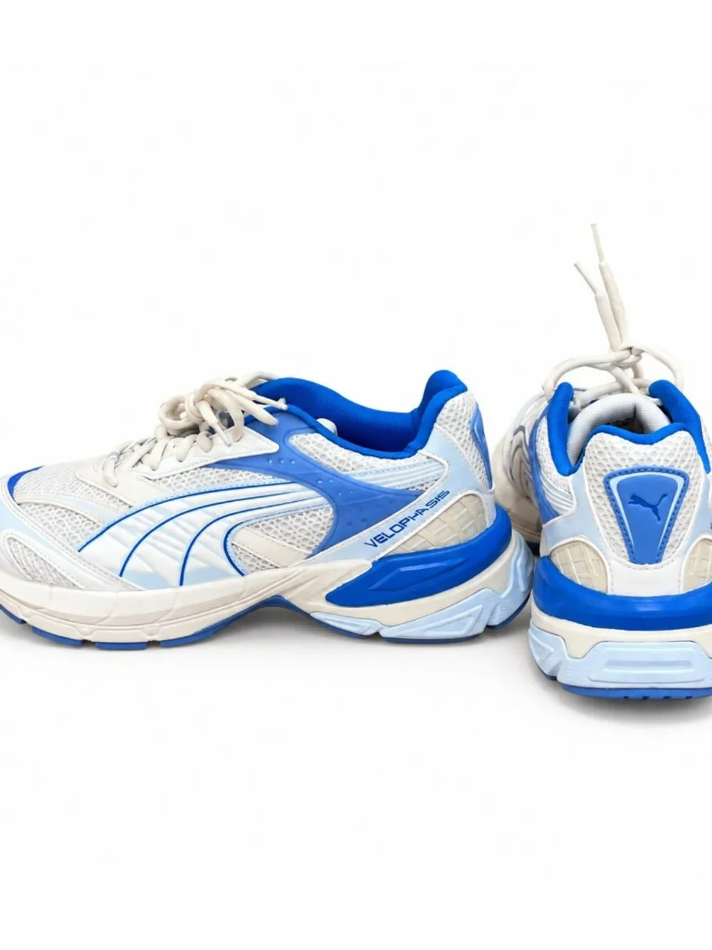 PUMA Velophasis Technisch Men’s 9.5 Ivory Blue New